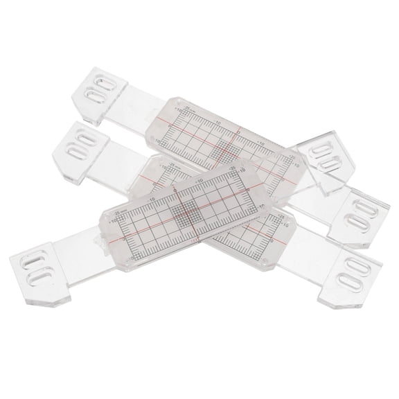 Luxshiny 3-Pack Acrylic Crack Gauge Rulers for Accurate Real-Time Wall Crack Width Measurement and Monitoring