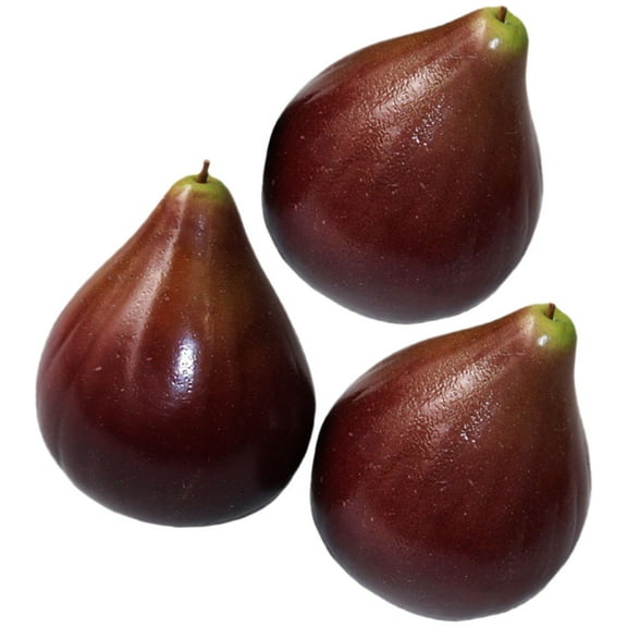 Luxshiny 3Pcs Realistic Artificial Fruit Set Faux Figs Decor For Family Gathering