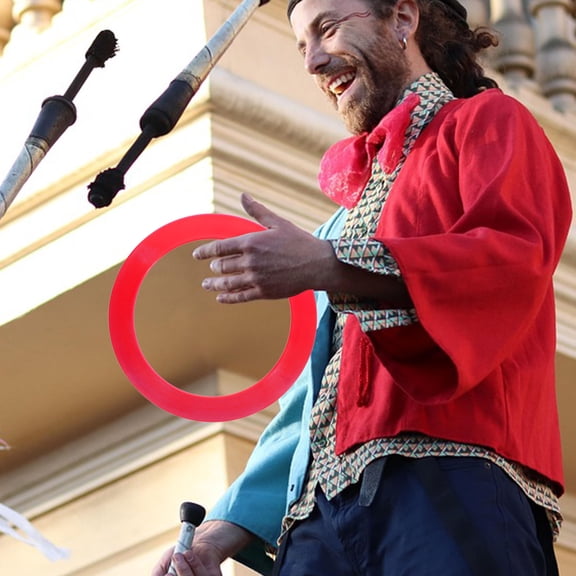 Luxshiny Red Plastic Juggling Kit Lightweight Portable for Outdoor Games 3Pcs