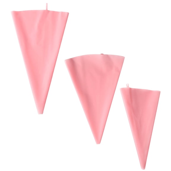 Luxshiny 3-Pack Reusable Cake Decorating Piping Bags with Round Tips, Perfect for Home Baking and Family Dessert Creations