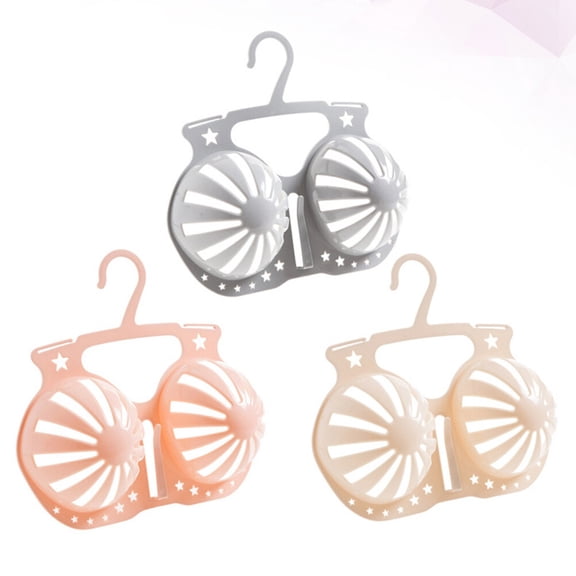 Luxshiny 3Pcs Reusable PP Clothes Drying Rack Bra Hanger Anti Deformation Underwear Storage Organizer