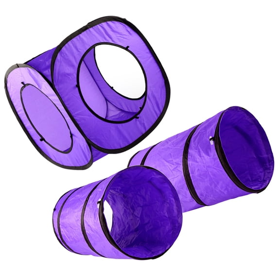 Luxshiny 3Pcs DIY Combine Shapes Pet Tunnel Toys for Indoor Cats Set