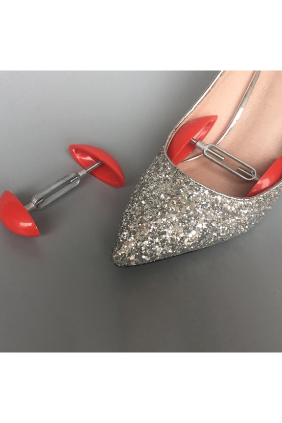 3 Pcs High Heel Stretcher Plastic Shoe Tree Shaper Red for Storage