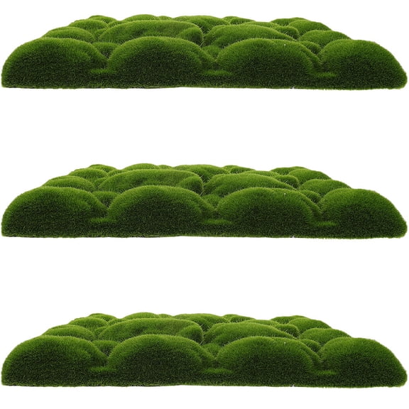Luxshiny 3Pcs Simulation Moss Board Green Wall Decor for Modern and Nordic Style