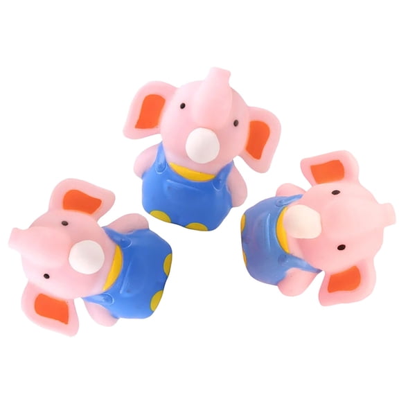 Luxshiny 3Pcs Small Squeezing Toys Elephant Squeeze Toys TPR Sensory Stimulation Home Use