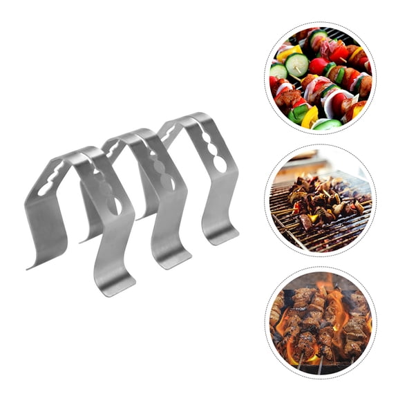 Luxshiny 3Pcs Stainless Steel Grill Probe Clip for Bbq Thermometer Holder and Meat Probe Clamp
