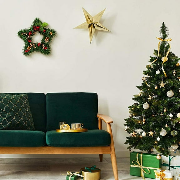 Luxshiny 3Pcs Star Shaped Metal Dream Catcher Rings for DIY Craft Room Decor