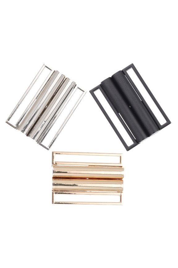 3Pcs Sturdy Zinc Alloy Belt Buckle Accessories for Jackets Coats with Adjustable Clasp