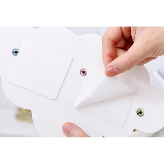 Luxshiny Cloud Hooks Plastic Adhesive Hangers Assorted Colors for Hanging Things 3Pcs