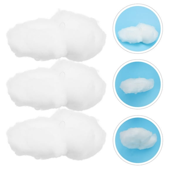 Luxshiny Set of 3 White Cloud Shaped Hanging Pendant Decorations for Wedding, Home, and Party Display