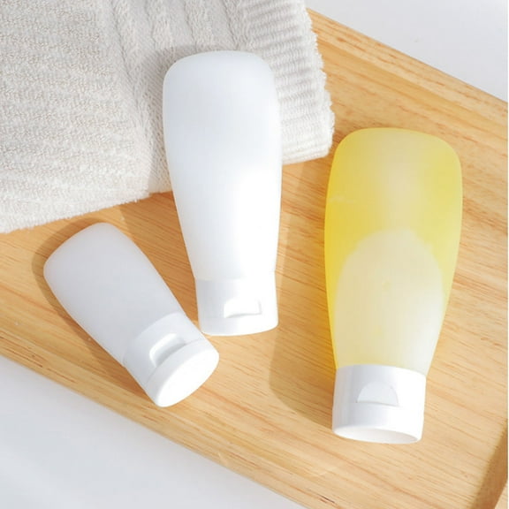 Luxshiny 3Pcs White Storage Bottles Made of Skin Friendly Sponge Material for Liquid Makeup