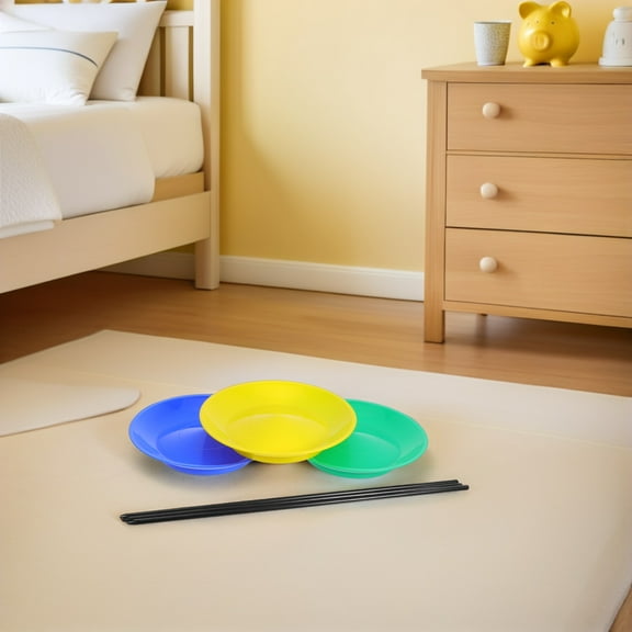 Luxshiny 3Set Plastic Rotating Discs for Juggling Skill Training and Circus Performance Props