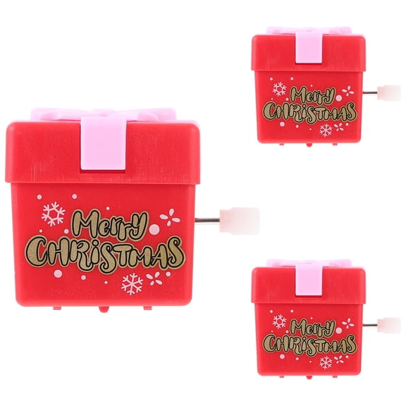 Luxshiny 3pcs Clockwork Toys Plastic Christmas Design for Holiday Gatherings
