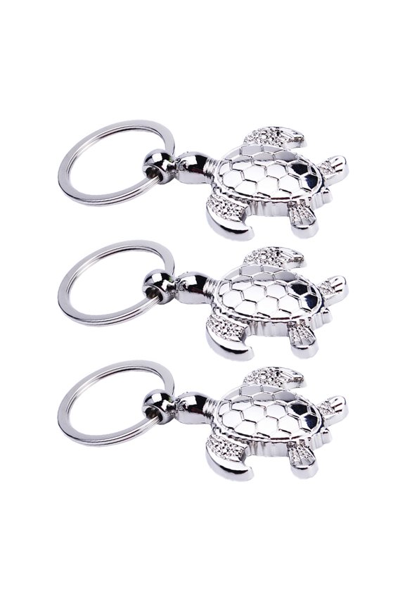 3-Pack Tortoise Shape Keychain Set Car Key Organizer Fashion Accessory for Travel and Daily Use