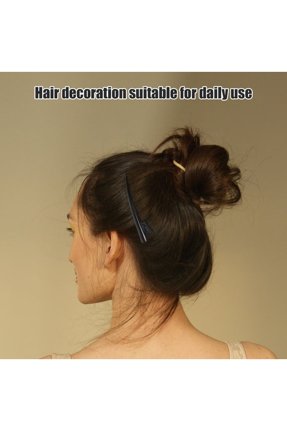 3Pcs Black Metal Hair Snap Clips Duckbill Style Hair Clamps for Use