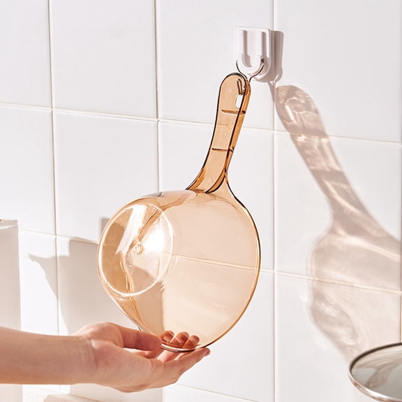 Luxshiny 3pcs Thick Water Ladles for Bathing Ergonomic Design for Home Use Water Scoops in Transparent Colors