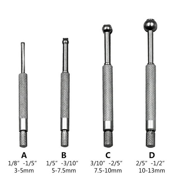 Luxshiny 4Pcs Small Hole Gauge Set for Inside Diameter Precision Measuring with Hardened Steel