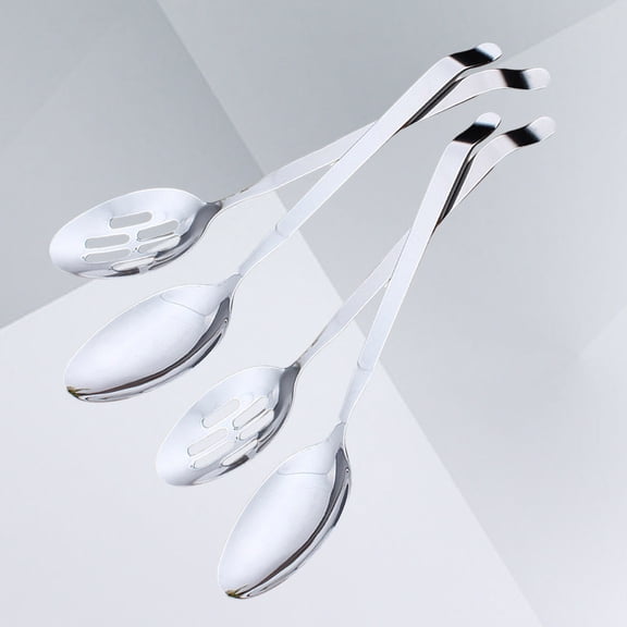 Luxshiny Set of 4 Stainless Steel Portion Control Spoons for Kitchen Use, Serving Utensils Ideal for Cooking and Professional Chefs
