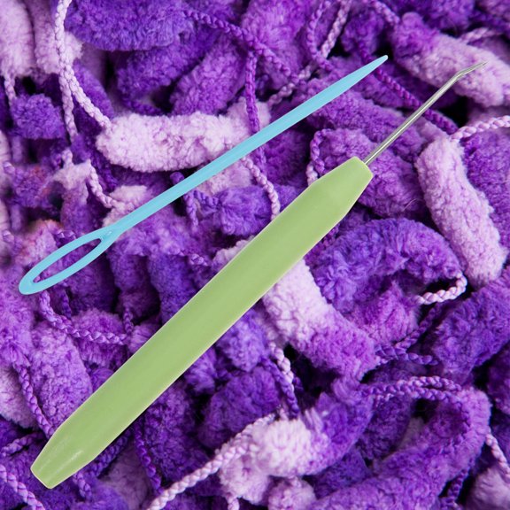 Luxshiny 4 Sets Loom Knit Hooks Durable Handle Plastic Knitting Tools for Craft Lovers Efficient Yarn Pulling