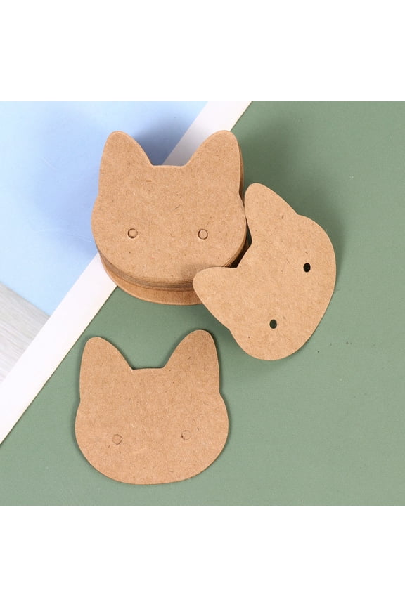 400Pcs Cat Ear Shaped Earring Holder Paper Cards for Home and Shop Display