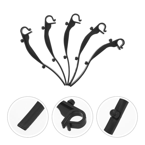 Luxshiny 40Pcs Black Gutter Leaf Guards Bracket with Arched Support for Load Bearing and Durability