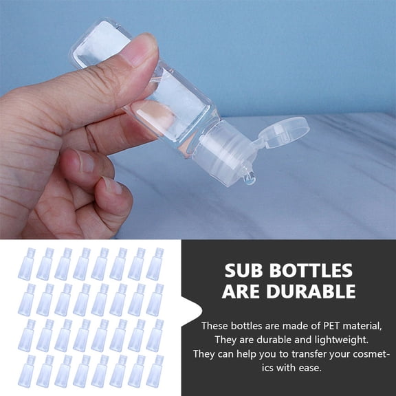 Luxshiny 40Pcs Compact Reusable Transparent Liquid Containers for Travel and Storage