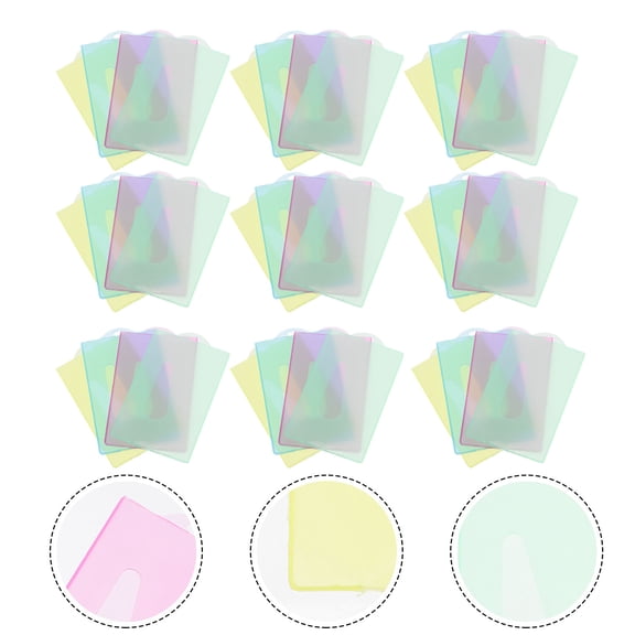 Luxshiny 40Pcs Portable Id Cards Holders Plastic Protective Covers for Work Bus Name Tags