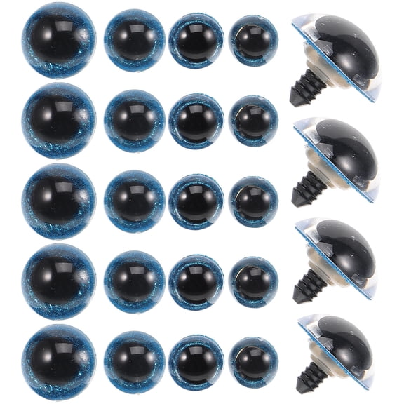 Luxshiny 40 Pcs Round Plastic Craft Eyes for Projects, Holiday Decorations, and Creative Crafting