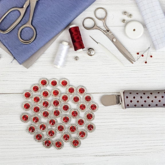 Luxshiny 40 Pieces Red Rhinestones for Resin Crafts Bedazzling, Sparkling Decoration Gems for Jewelry and Art Projects