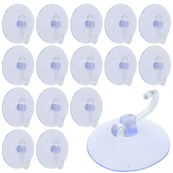 Luxshiny 40pcs Plastic Window Cups with Hooks for Hanging, Strong Adhesion, Easy to Use