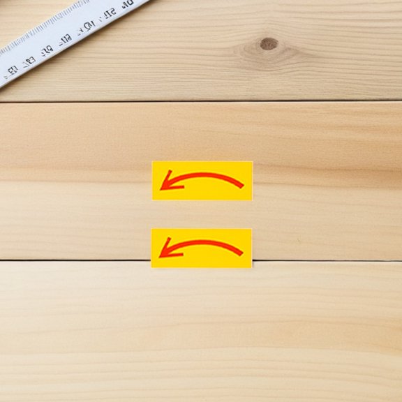 Luxshiny 40Pcs Yellow Self Adhesive Directional Arrow Stickers Floor Markers Easy Adjustment for Indoor and Outdoor