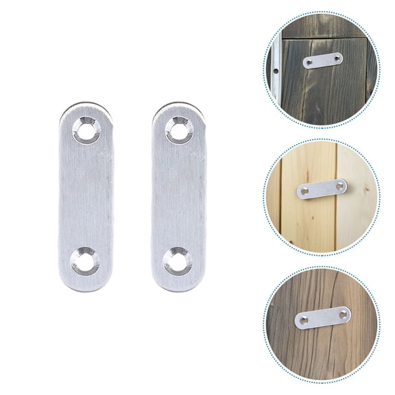 Luxshiny 40Pcs Stainless Steel Flat Corner Braces Heavy Duty Right Angle Brackets for Shelf Support