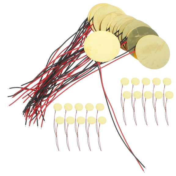 Luxshiny 40pcs Guitar Accessories Piezo Disc Copper Round Box Guitars