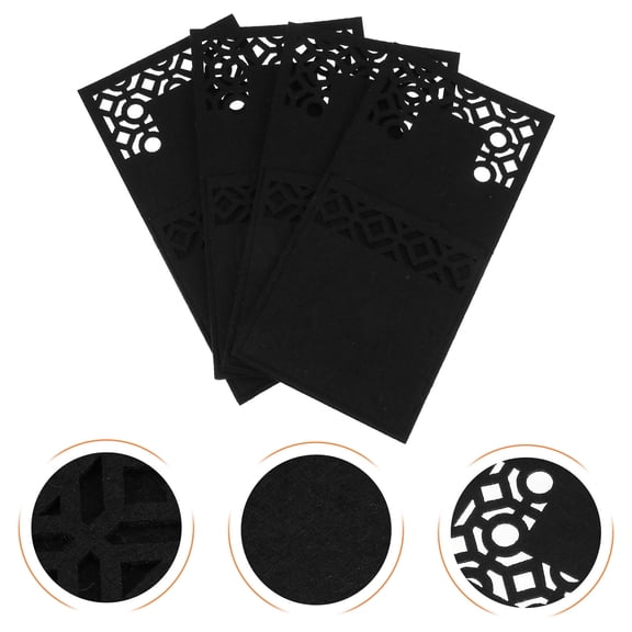 Luxshiny Set of 4 Nonwoven Silverware Bags for Party Storage, , and Organization