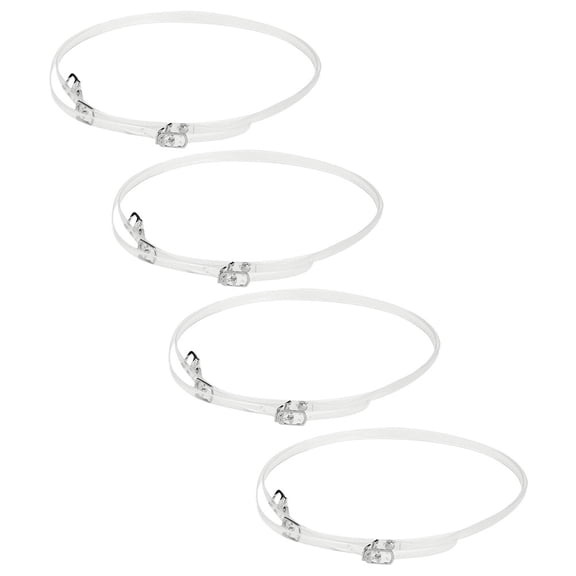 Luxshiny 4Pairs Detachable Transparent Shoe Laces for High Heels with Buckle Design