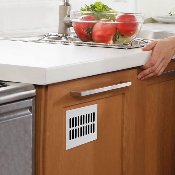 Luxshiny 4Pcs Aluminum Exhaust Cover for Kitchen Bathroom Cabinet with Heat Dissipation and Airflow Control