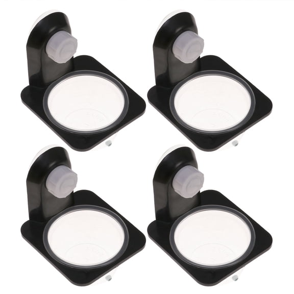 Luxshiny 4Pcs Black Reptile Water Bowls Stable Space Saving Feeders for Pet Tanks