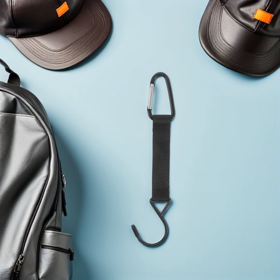 Luxshiny 4Pcs Multipurpose Backpack Hooks for Tennis Soccer Volleyball Bags Black