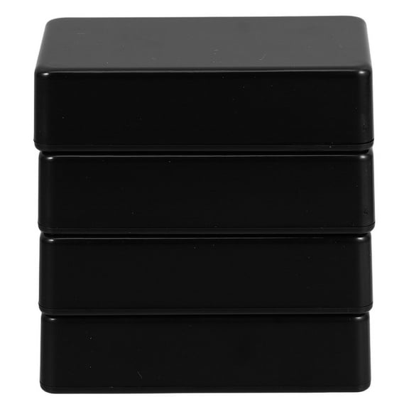 Luxshiny 4Pcs Black Hidden Storage Box Portable Safe Container for Jewelry Money Travel Security