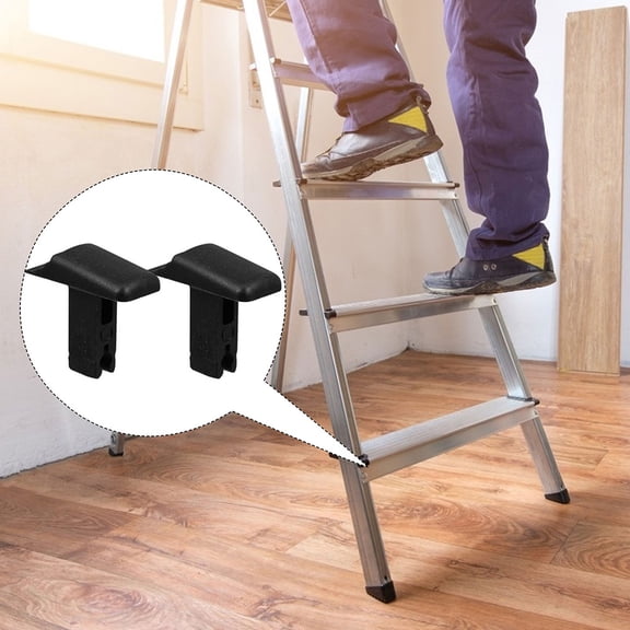 Luxshiny 4Pcs Black Plastic Telescopic Ladder Replacement Parts Wear Resistant Ladder Accessories