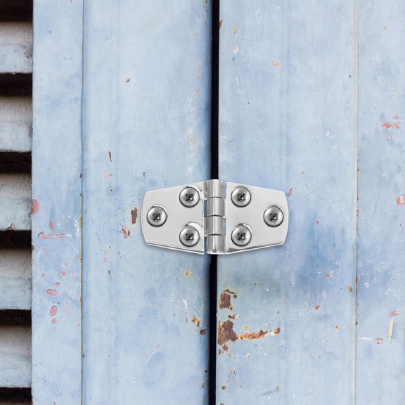 Luxshiny 4Pcs Boat Round Hinge Silver Stainless Steel Smooth Operation For Boat Owners