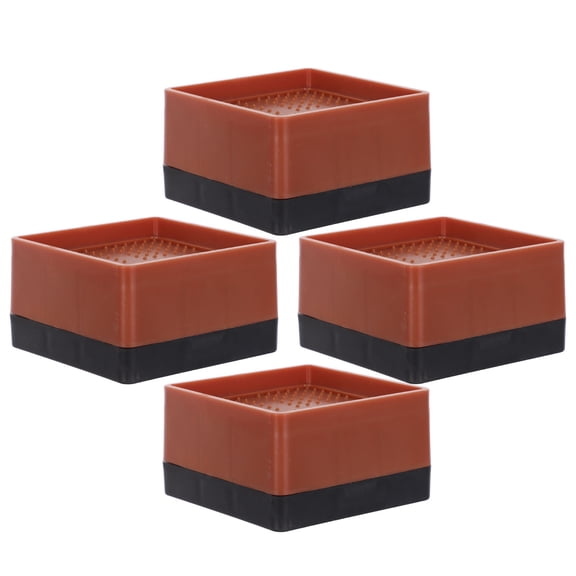 Luxshiny 4Pcs Brown Treadmill Foot Leveler Pads Non Slip Plastic Blocks for Home Use Fitness Equipment