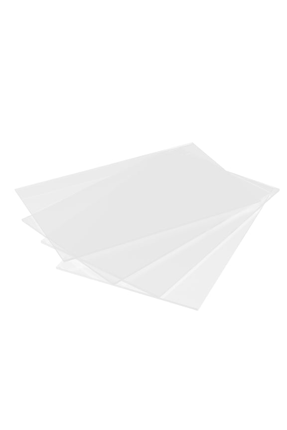 4-Piece Clear Acrylic Keychain Cutting Templates for Crafting and Practical Projects