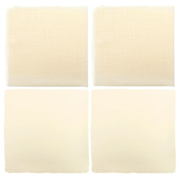 Luxshiny 4Pcs Decorative Cotton Linen Napkins Beige Soft Washable Cloth Napkins for Table Settings