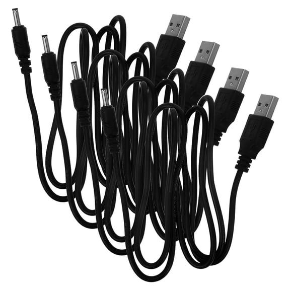 Luxshiny Power Cable Dc Charging USB to Dc Adapter Black for Appliance 4Pcs