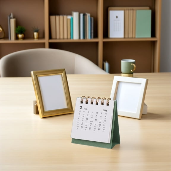 Luxshiny 4Pcs Decorative Freestanding Calendar Extended Date Range for Planning