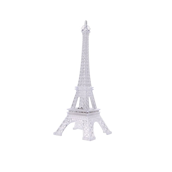 Luxshiny 4Pcs Desk Night Light Eiffel Tower Decor White Plastic for Birthday