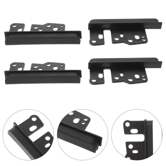 Luxshiny 4Pcs Double Din Dash Kit with Stereo Side Trim Bezels for Wide Vehicle Compatibility and Precise Fitment