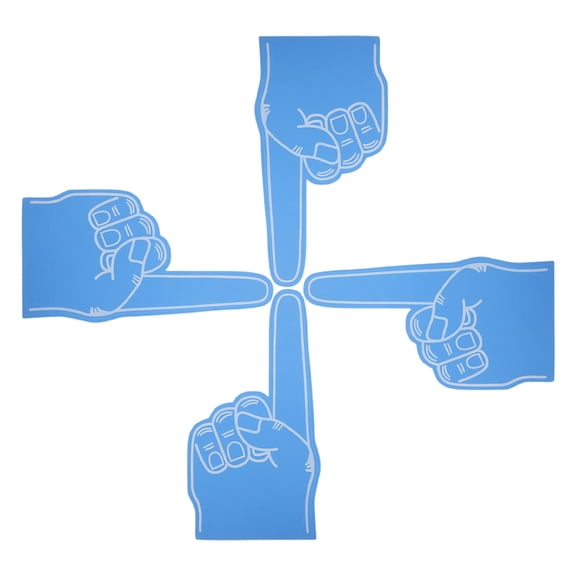 Luxshiny Wrestling Party Favors Finger Clappers EVA Foam 4Pcs for Concerts Teams