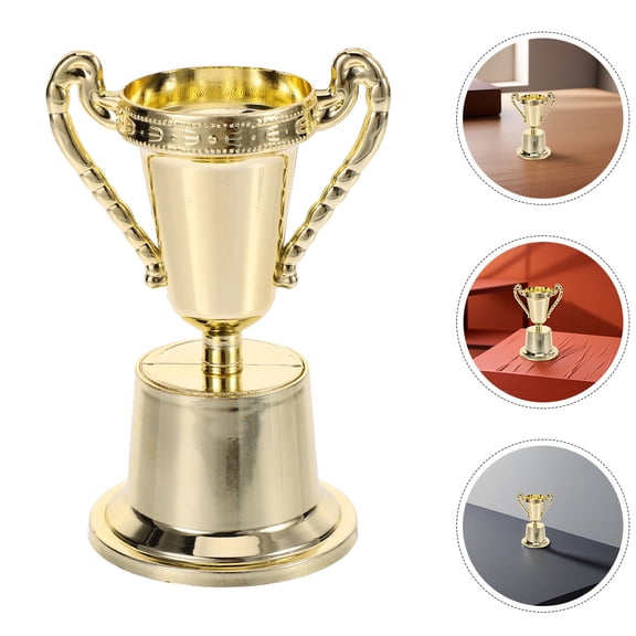 Luxshiny 4Pcs Durable Plastic Trophy Cups for Awards and Celebration Decorations